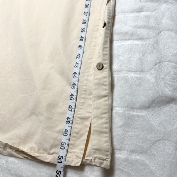 AKS Womens Tencel Cream Buttery Yellow Sleeveless Maxi Dress M Boho Resort Chic - Picture 8 of 8